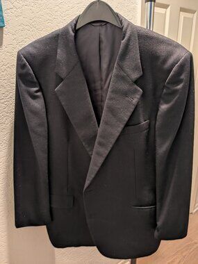 Men's navy stripe suit jacket - 46R